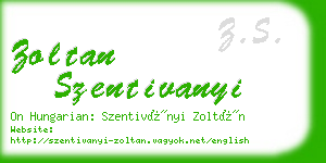 zoltan szentivanyi business card